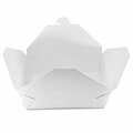 Americareroyal AmerCareRoyal #3 Folded Takeout Box White 7.75 in. X 5.5 in. X 2.5 in., 50PK FTB3W